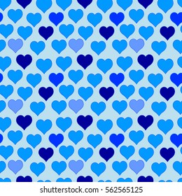 seamless pattern of red hearts, valentines day on a valentines background