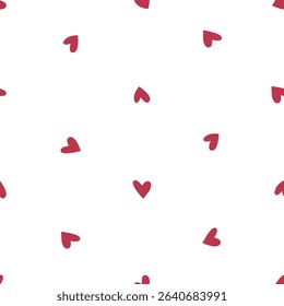 seamless pattern of red hearts. Wedding, birthday, Valentine's Day. Love symbol