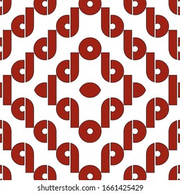 Seamless pattern with red letter d.