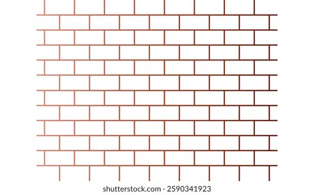 seamless pattern red line brick wall background, texture classic design vector illustration