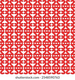 Seamless pattern of red numbers 22 and circles.