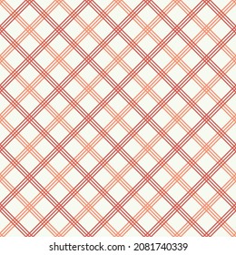 Seamless pattern with red and orange plaid