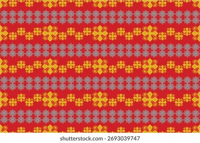 seamless pattern with red ornament