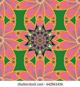 Seamless pattern with red and pink flowers. Floral watercolor seamless background. Vector textile print for bed linen, jacket, package design, fabric and fashion concepts.