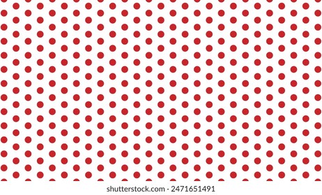 Seamless pattern of red polka dots with transparent background