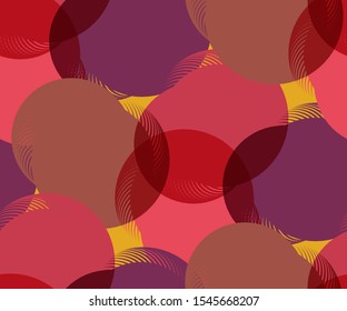 Seamless pattern with red and purple circles. Vector illustration