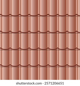 Seamless pattern of red roof tiles, perfect for architectural designs, construction projects, or decorative backgrounds.