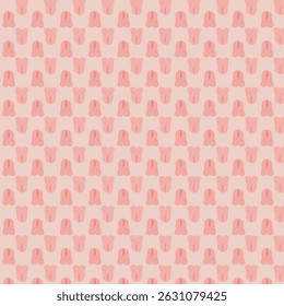 Seamless Pattern with Red Roses and Day Dear Text on Light Background