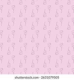 Seamless Pattern with Red Roses and Day Dear Text on Light Background