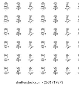 Seamless Pattern with Red Roses and Day Dear Text on Light Background