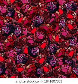 Nahtloses Muster roter Rubies
