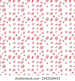 seamless pattern with red shape background