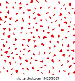 Seamless pattern of red spots. White background.