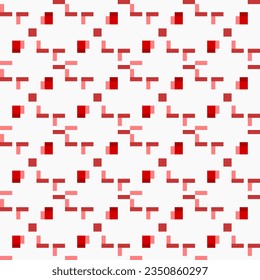 seamless pattern with red squares on white background. abstract background.
