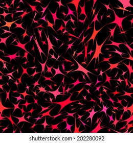 Seamless pattern with red stars