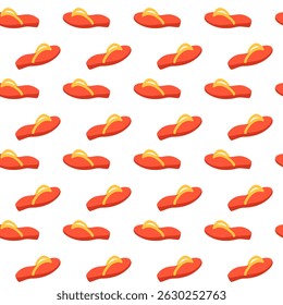Padrão contínuo com sapatos de verão vermelhos.