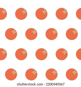 Seamless pattern with red tomatoes on a white background. vector illustration