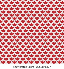 Seamless pattern with red tulips on a white background.