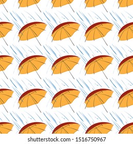 Seamless pattern with red umbrella(texture 4).