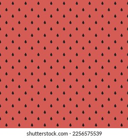 Seamless pattern of red watermelon seeds elements. Minimalist style fruit themed poster, for media promotion, background, cover, decoration, banner, flyer design, print on food or drink packaging.