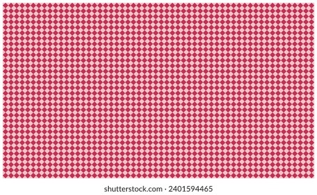 Seamless pattern with red and white checkered background. Simple background element for your design