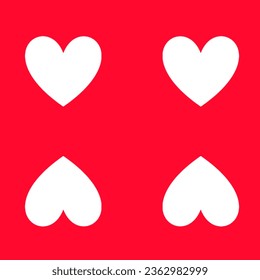Seamless Pattern With Red And White Hearts