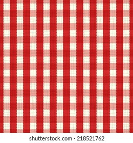 seamless pattern red and white tablecloth. vector