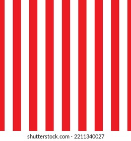 Seamless pattern with red and white vertical stripes.