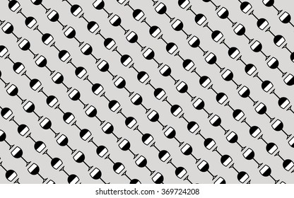 Seamless pattern with red wine glass silhouettes