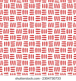 Seamless pattern with red woven design