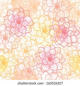 seamless pattern with red and yellow flowers