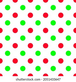 seamless pattern. the red-green of circle geometry. isolated on a white background. vector illustration