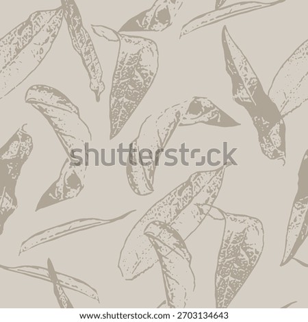 seamless pattern of refined dry autumn leaves for fabric and wallpaper