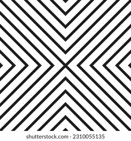 Seamless pattern with regular, diagonal lines forming an X shape. Vector illustration.