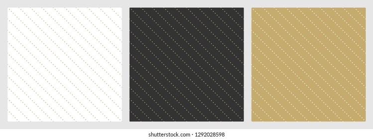 Seamless pattern. Regular texture. Stripes from diagonal dotted lines - Vector