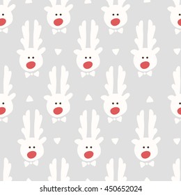 seamless pattern, reindeer art  background design for fabric and decor