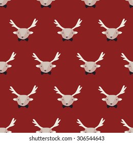 seamless pattern, reindeer vector art  background design for fabric and decor