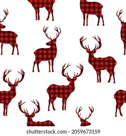 Seamless pattern reindeer vector illustration