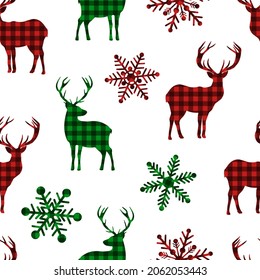 Seamless pattern reindeer vector illustration