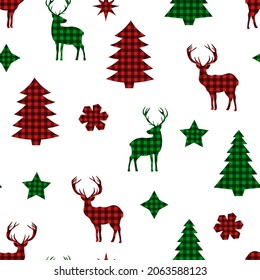 Seamless pattern reindeer vector illustration