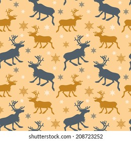 seamless pattern with reindeers