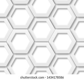 Seamless pattern with relief hexagonal elements for Your abstract design