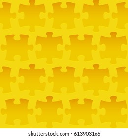 Seamless pattern with relief puzzle ornate