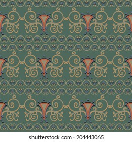 Seamless pattern reminiscent of ancient Rome. Styling. Vector illustration.