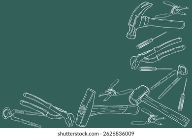 seamless pattern with repair tools. vector background 