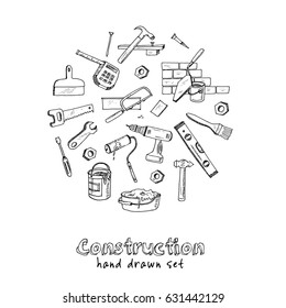 Seamless pattern with repair tools. Vector illustration.