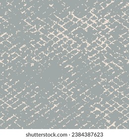 Seamless pattern; repeat texture with broken grid. Surface graphic design; abstract grunge print with cage on gray background. Vector illustration.