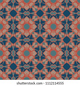 Seamless pattern repeat vector ramadan background. Islamic abstract geometric texture design. Arabic trendy surface fabric.