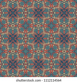 Seamless pattern repeat vector ramadan background. Islamic abstract geometric texture design. Arabic trendy surface fabric.