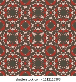 Seamless pattern repeat vector ramadan background. Islamic abstract geometric texture design. Arabic trendy surface fabric.
